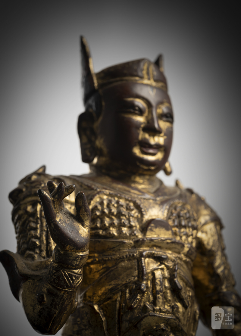 A BRONZE FIGURE OF POSSIBLY ERLANG SHEN, A DEITY ASSOCIATED WITH FLOOD CONTROL - 图2